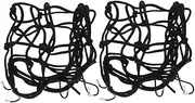 CVUTOVO 2pcs Stretchable Cargo Net for Motorcycle Bike Elastic Luggage Netting with Hooks Versatile Gear Storage for Helmets Cargo Easy Installation for Compatibility