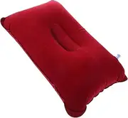 Abaodam Portable Inflatable Back Pillow Comfortable Camping Gear for Sleeping Lightweight Travel Cushion for Airplane Office Rest and Naps Durable Flocking Material