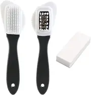 [MingZhuInC] Suede Brush Kit, 4-Sided Suede Cleaning Brush with Eraser, Cleaner Brush for Boots, Shoes, Jackets, Furniture