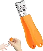Stainless Steel Nail Trimmer - Anti Splash Portable Nail Clippers - Metal Nail Clippers, Labor-Saving Nail Trimmer with Large Opening for Men, Women
