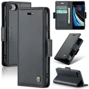 CaseMe iPhone 6 / 6s Folio Wallet Case Cover Apple Side Closure [Black]