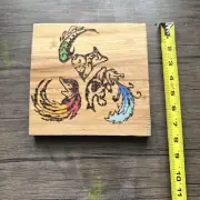 Pokemon Starters wood burning pyrography wood gift Present Art