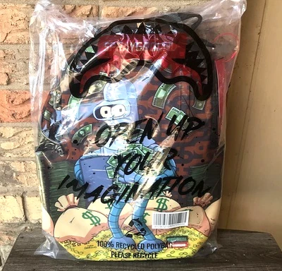 SPRAYGROUND FUTURAMA CASH-IN BENDER Backpack Laptop Compartment Polyester Fabric