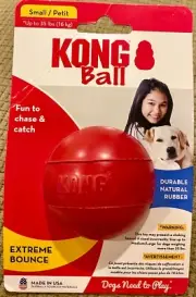 New KONG Classic Bounce Ball SMALL Durable Rubber Dog Fetch & Chew Toy 2.5"