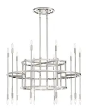 Crystorama Aries 20 Light Polished Nickel Chandelier