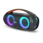 Dolphin LX-220 Waterproof Bluetooth Boombox Speaker w/DSP Bass Loud Ring Lights