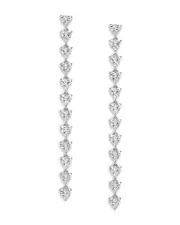 Nadri Real Love Heart Cubic Zirconia Linear Drop Earrings