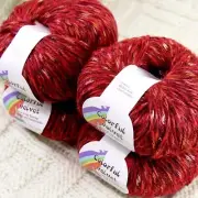 Sale 4BallsX50g Fluffy Soft Colorful Velvet Rugs Shawls Blankets Crochet Yarn 11