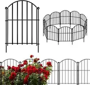 SpringUp Decorative Garden Fence 660x63CM,20 Pack Rustproof Metal No Dig Fence Animal Barrier for Dog, Arched Flower Bed Edging Ornamental Wire Border Panel Fencing for Yard Patio Outdoor Decor