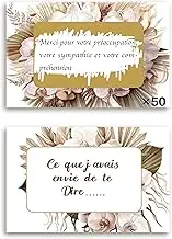 FloraVigo Personalised Card Making Kit, 50 Cards and 50 Scratch Labels (Bohemmen)