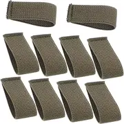 Sosoport Ergonomic Twill Elastic Belt Keepers 10 Pcs Nylon Belt Retainer Loop Fastener for Men's Women's Stays for Casual to Formal Attire