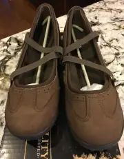 Cabelas Sandhills Collection Brown Mary Jane Slip On Shoes Women’s Size 9.5M NEW