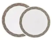 1 Corelle SAND SKETCH Choose DINNER or LUNCH PLATE Taupe Tan Intertwining Sphere