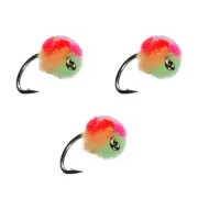 Premium Egg Fishing Lure- Clown Egg- 3 Pack - Hook Size 14 - Fly Fishing Egg Fly