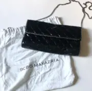 BCBGMaxAzria Black Quilted Chainmail Purse