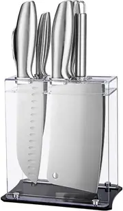 7pcs Stainless Steel Chef Knife Set with Knife Holder Sharpener
