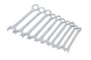 10pc Miniature Mini Combination Ring Open Wrench Spanner Set Imperial / Metric
