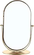 Makeup Mirror Vintage Metal Desk Mirror for Cosmetics Bathroom Bedroom High Definition for Dressing Tables Vanity Use