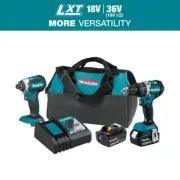 Makita 18V LXT Lithium-Ion Brushless Cordless Hammer Drill Impact Driver Combo K