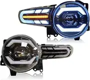 Car LED Headlight Compaitble For Toyota FJ Cruiser 2007-2016 1 Pair LED Head Lamp Assembly Automotive Accessories(LED,LHD)