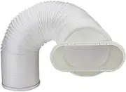5.9 Inch Diameter AC Hose Portable Air Conditioner Window Vent Kit Flexible AC Exhaust Hose Pipe Connector Window Seal Duct