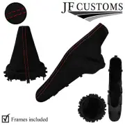 RED STITCH SUEDE GEAR + HANDBRAKE BOOTS + FRAME FOR BMW MINI R50 R53 01-06 (for: Mini)