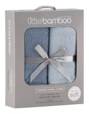 [Little Bamboo] Hooded Towel 2 Pack in Retro Blue