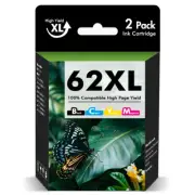 62XL Ink Cartridges Combo Pack for HP Envy 5540 5542 5545 5640 5642 5660 7640