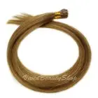 200 I Stick Tip Micro Beads Straight Remy Human Hair Extensions Golden Brown #10