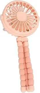 Stroller Fan, LED Night Light Mode Handheld Fan for Commuting (Pink)