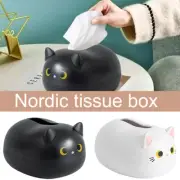 Tissue Box Cute Cat Tissue Box Napkin Storage Box Multi-Functional Facial .t