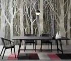 3D Forest Trunk Colorful Self-adhesive Removeable Wallpaper Wall Mural