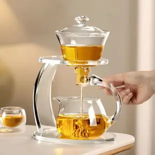 【雲熙茶具】 懶人茶具玻璃茶具個人磁吸式半自動懶人泡茶器功夫茶具茶杯泡茶壺