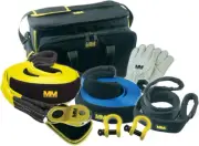 Premium Recovery Snatch Strap Kit 8-Pieces, 8,000 Kg Minimum Breaking Strength -