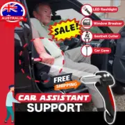 1/2PCS Glass Breaker Car Door Handle Disability Elderly Aid Cane Flashlight DY