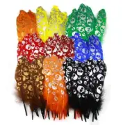 10/100pcs Beautiful Goose Feathers Skull Print High Quality Swan Handicraft