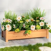 16x65x33cm Green Fingers Raised Garden Bed Wooden Planter Box Raised Container Growing