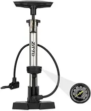 zolyet Bike Pump 160PSI High Pressure A Pump Portable ycle Tire Inflator with Pressure Gauge Fits Presta & Schrader Valves for Car Cycle ycle Tire s Silver