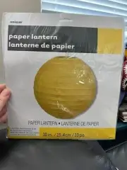 Unique Yellow 10" Paper Lantern New!!!