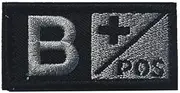 ewkft Blood Type Embroidered Patches A+ B+ AB+ O+ Embroidery Patch for Cloth Hat (B+)