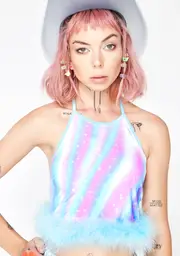 [Sparkl Fairy Couture] BB Blue Glamorous Crop Top