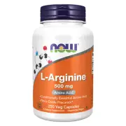 NOW FOODS L-Arginine 500 mg 250 Veg Capsules