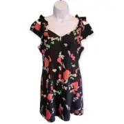 Alice McCall Ebony Confetti Mini Dress Black Floral Size 6