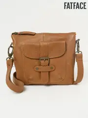 FatFace Libby Tan Brown Buckle Crossbody Bag (AA2338) | $150