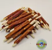 Duck Breast Jerky Wrapped Rawhide Stick Fillet Snacks, Chews