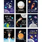 9 Pcs Outer Space Room Decor Bedroom Posters Inspirational Wall Posters