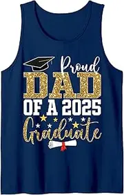 [Generic] Proud Dad of A Graduate Dad Graduation Father Tank Top T-Shirt for Men Crew Neck Tee Shirt