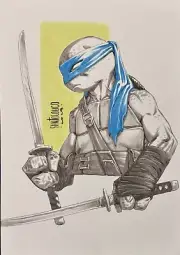 Teenage Mutant Ninja Turtles Leonardo original art by Mateus Santolouco