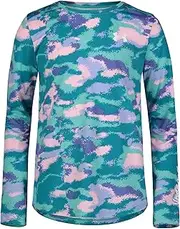[Under Armour] Girls' Outdoor Long Sleeve Tee, Stylish Crew Neckline, Logo & Printed Designs, UPF 50+