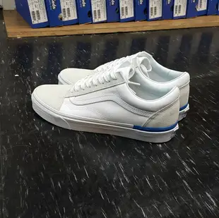 VANS Old Skool 白色 藍線 藍色 白藍 全白 帆布 麂皮 基本款 板鞋